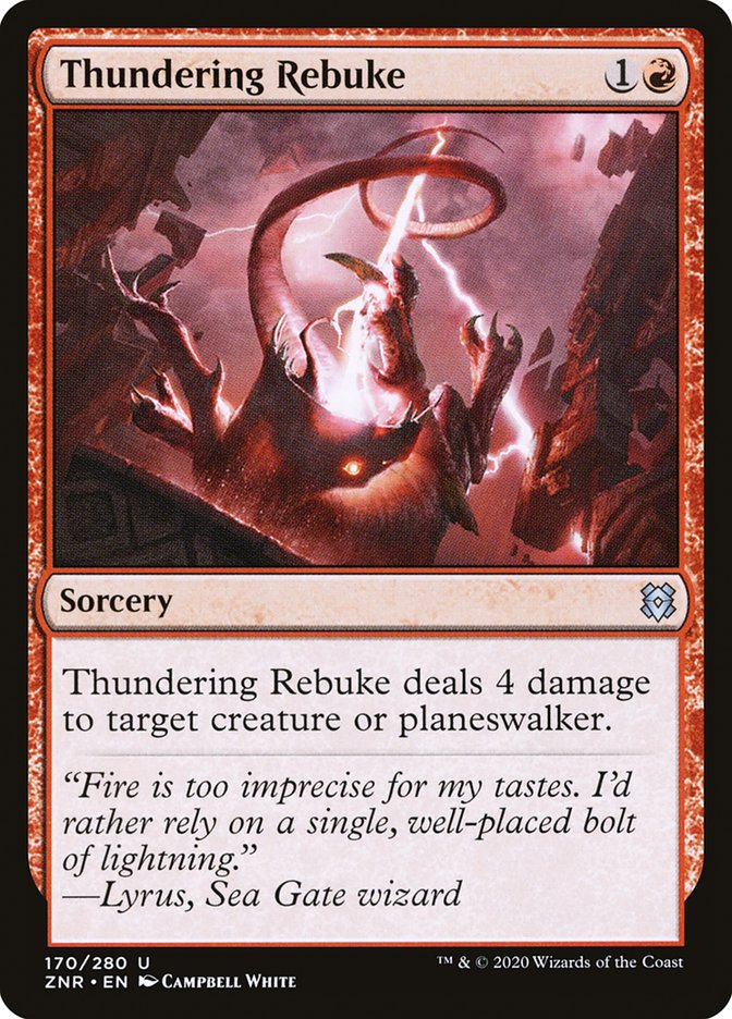 Thundering Rebuke [Zendikar Rising] | Dragon's Lair Comics and Fantasy Houston TX