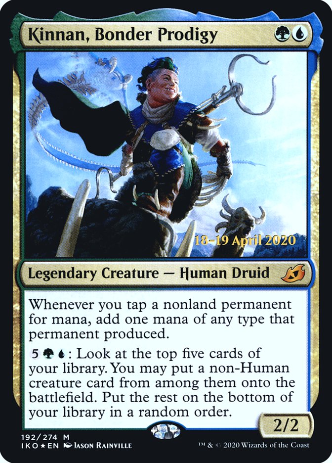 Kinnan, Bonder Prodigy [Ikoria: Lair of Behemoths Prerelease Promos] | Dragon's Lair Comics and Fantasy Houston TX