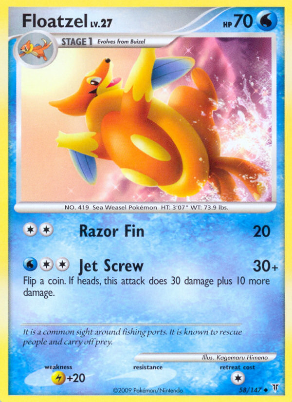 Floatzel (58/147) [Platinum: Supreme Victors] | Dragon's Lair Comics and Fantasy Houston TX