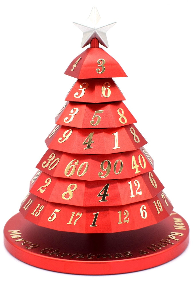 Christmas Tree Metal Dice Thing Red with Gold Numerals | Dragon's Lair Comics and Fantasy Houston TX