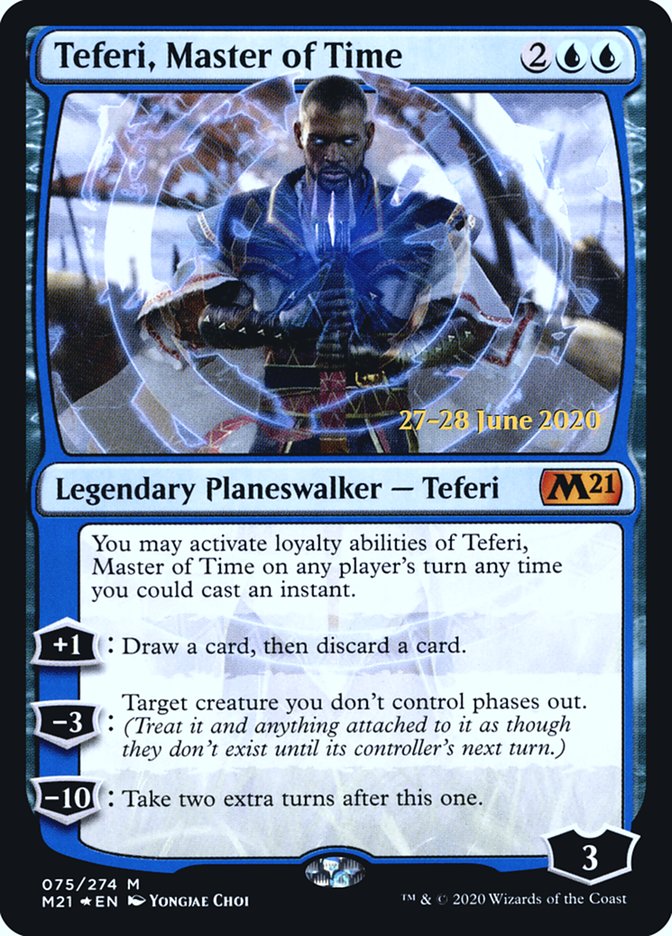 Teferi, Master of Time (75) [Core Set 2021 Prerelease Promos] | Dragon's Lair Comics and Fantasy Houston TX