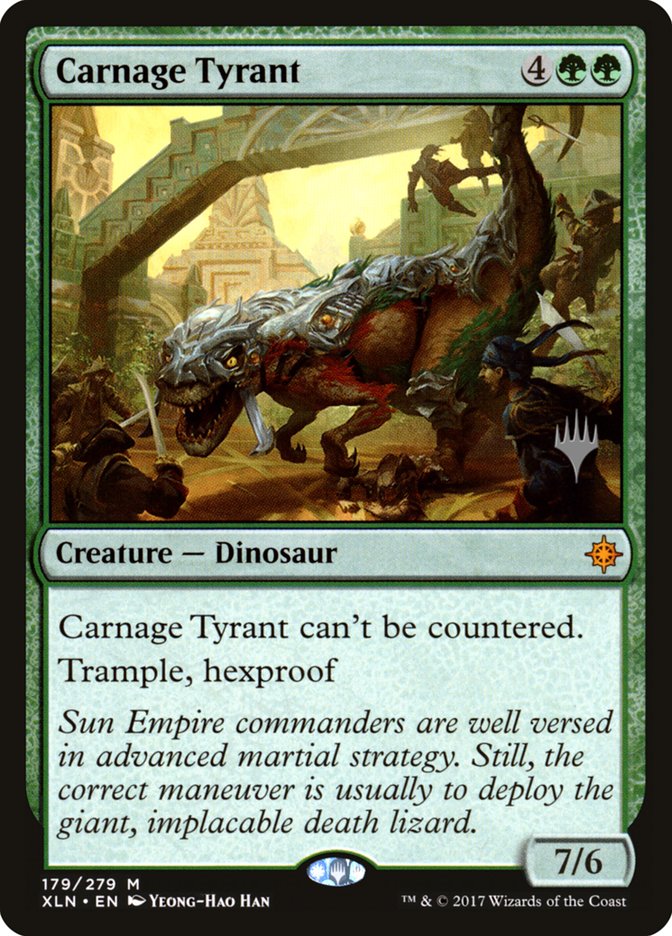 Carnage Tyrant (Promo Pack) [Ixalan Promos] | Dragon's Lair Comics and Fantasy Houston TX