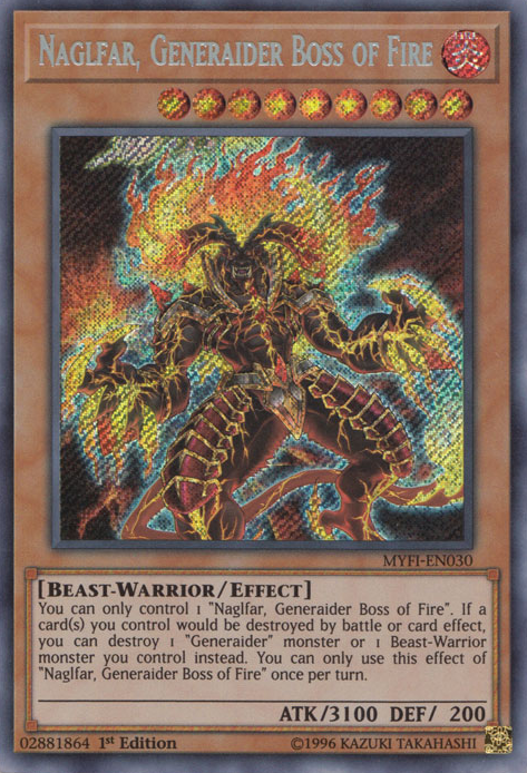 Naglfar, Generaider Boss of Fire [MYFI-EN030] Secret Rare | Dragon's Lair Comics and Fantasy Houston TX