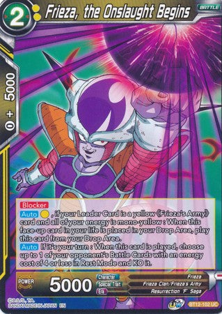 Frieza, the Onslaught Begins (BT12-102) [Vicious Rejuvenation] | Dragon's Lair Comics and Fantasy Houston TX