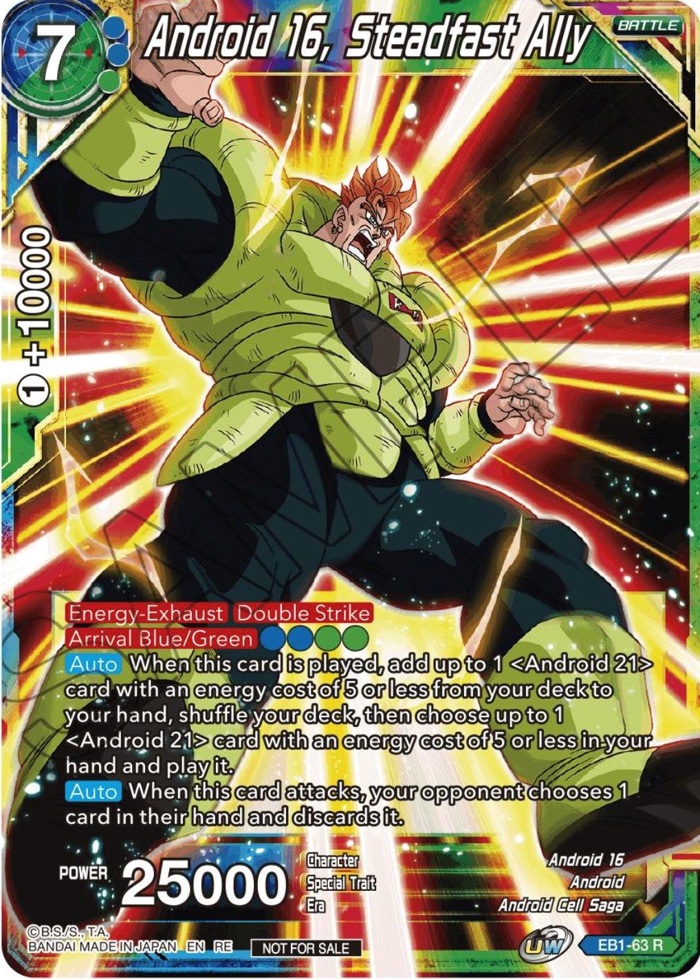 Android 16, Steadfast Ally (Championship Selection Pack 2023 Vol.1) (EB1-63) [Tournament Promotion Cards] | Dragon's Lair Comics and Fantasy Houston TX