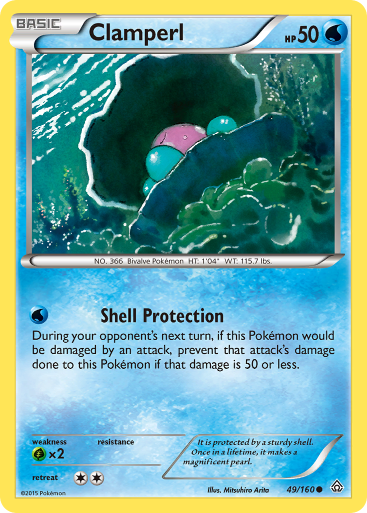 Clamperl (49/160) [XY: Primal Clash] | Dragon's Lair Comics and Fantasy Houston TX