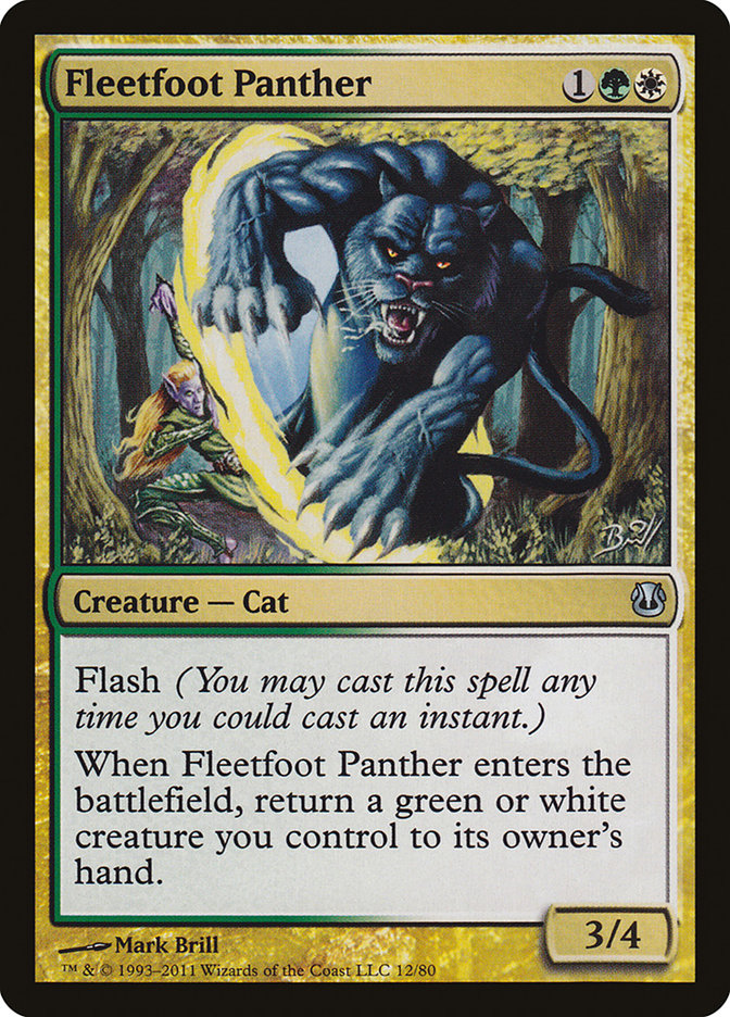 Fleetfoot Panther [Duel Decks: Ajani vs. Nicol Bolas] | Dragon's Lair Comics and Fantasy Houston TX