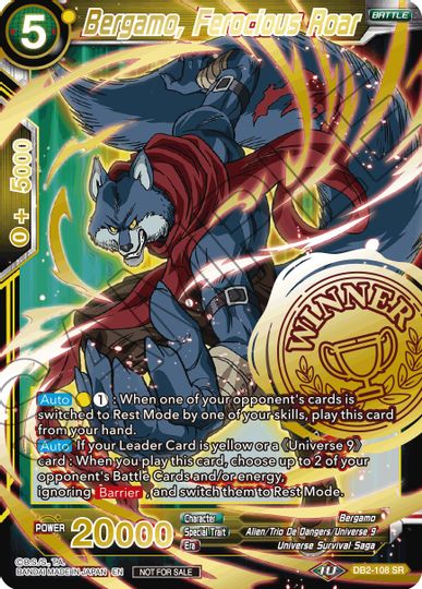 Bergamo, Ferocious Roar (Alternate Art Set 2021 Vol. 3) (DB2-108) [Tournament Promotion Cards] | Dragon's Lair Comics and Fantasy Houston TX