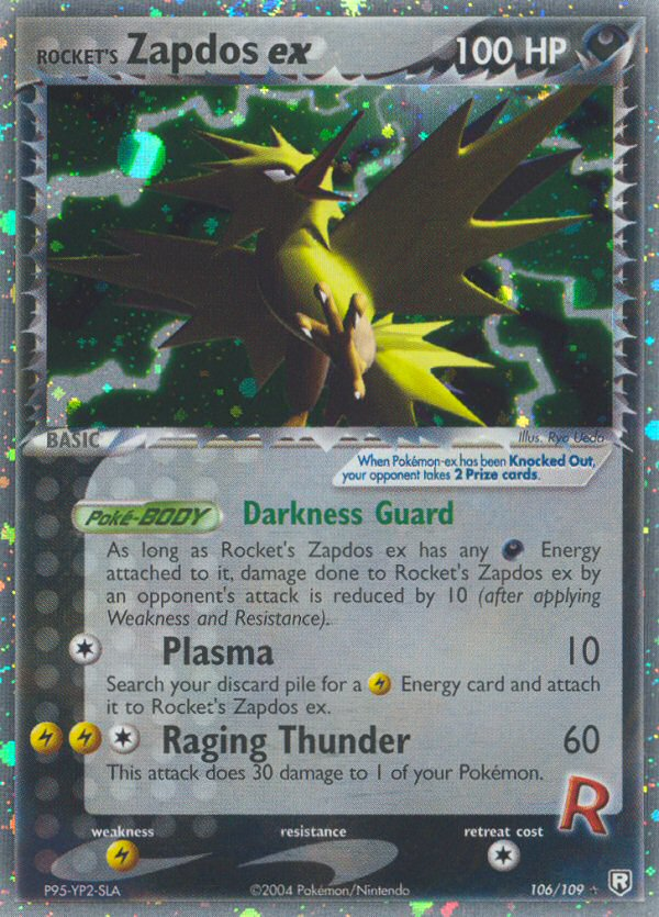 Rocket's Zapdos ex (106/109) [EX: Team Rocket Returns] | Dragon's Lair Comics and Fantasy Houston TX