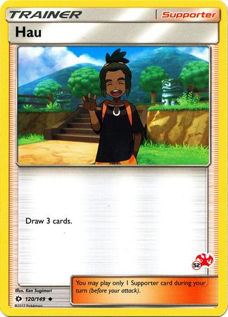 Hau (120/149) (Charizard Stamp #52) [Battle Academy 2020] | Dragon's Lair Comics and Fantasy Houston TX