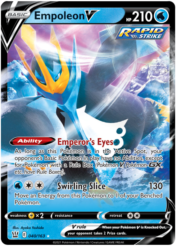 Empoleon V (040/163) [Sword & Shield: Battle Styles] | Dragon's Lair Comics and Fantasy Houston TX