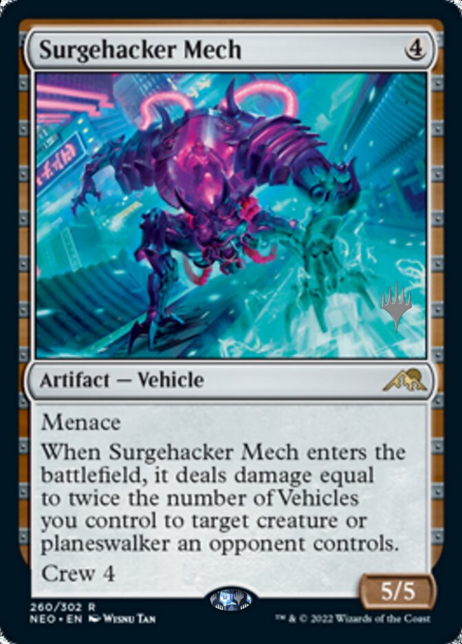 Surgehacker Mech (Promo Pack) [Kamigawa: Neon Dynasty Promos] | Dragon's Lair Comics and Fantasy Houston TX