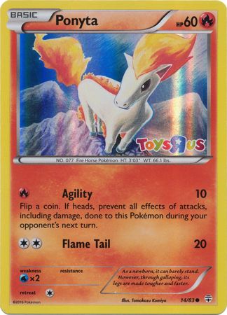 Ponyta (14/83) (Toys R Us Promo) [XY: Generations] | Dragon's Lair Comics and Fantasy Houston TX