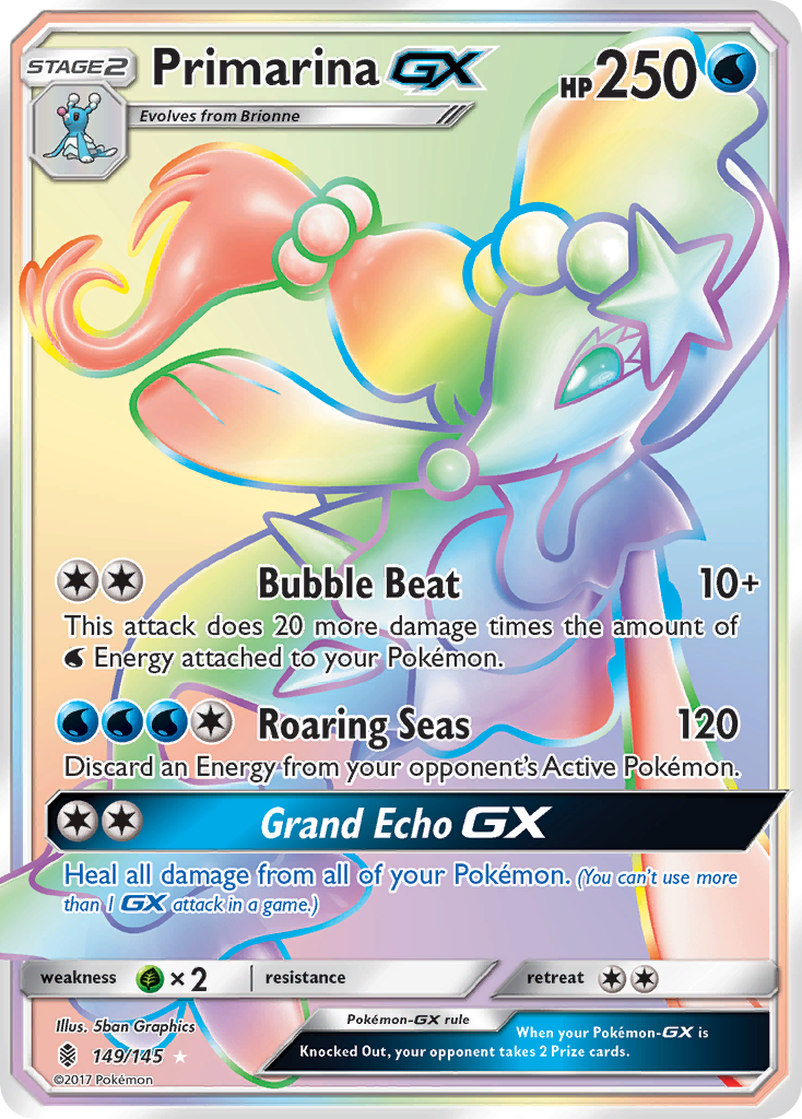 Primarina GX (149/145) [Sun & Moon: Guardians Rising] | Dragon's Lair Comics and Fantasy Houston TX