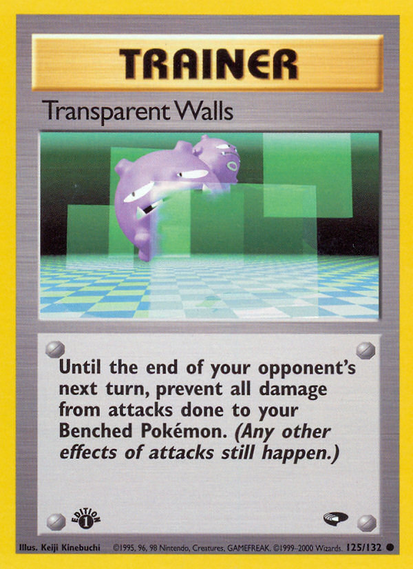 Transparent Walls (125/132) [Gym Challenge 1st Edition] | Dragon's Lair Comics and Fantasy Houston TX