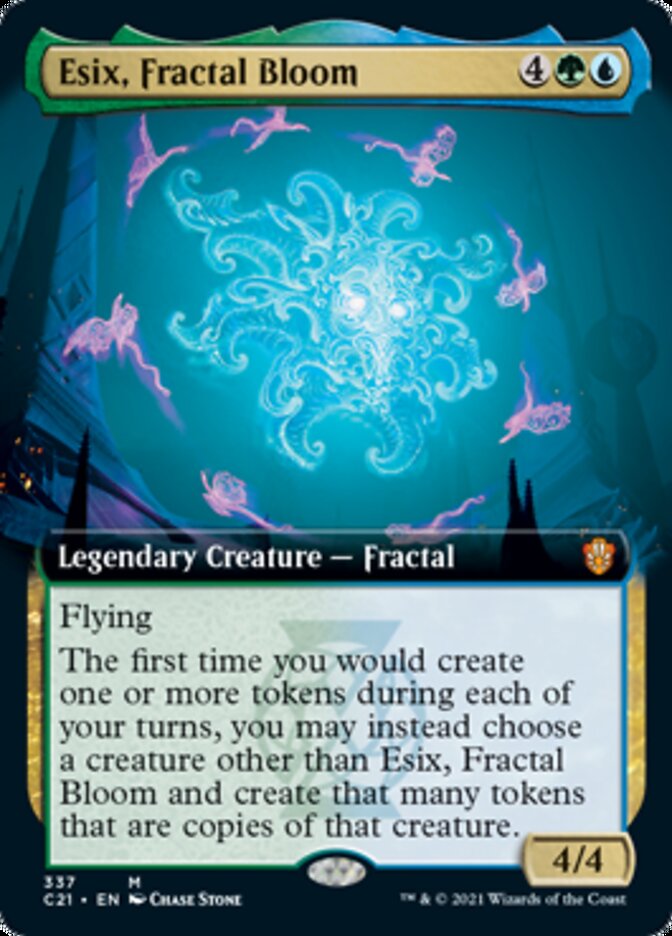 Esix, Fractal Bloom (Extended Art) [Commander 2021] | Dragon's Lair Comics and Fantasy Houston TX