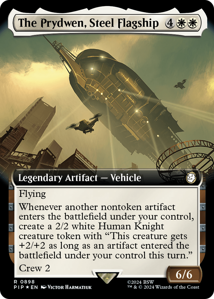 The Prydwen, Steel Flagship (Extended Art) (Surge Foil) [Fallout] | Dragon's Lair Comics and Fantasy Houston TX