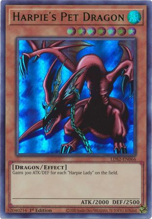 Harpie's Pet Dragon (Green) [LDS2-EN066] Ultra Rare | Dragon's Lair Comics and Fantasy Houston TX