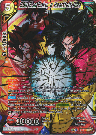 SS4 Son Goku, a Heartfelt Plea (SPR) (BT8-110) [Malicious Machinations] | Dragon's Lair Comics and Fantasy Houston TX