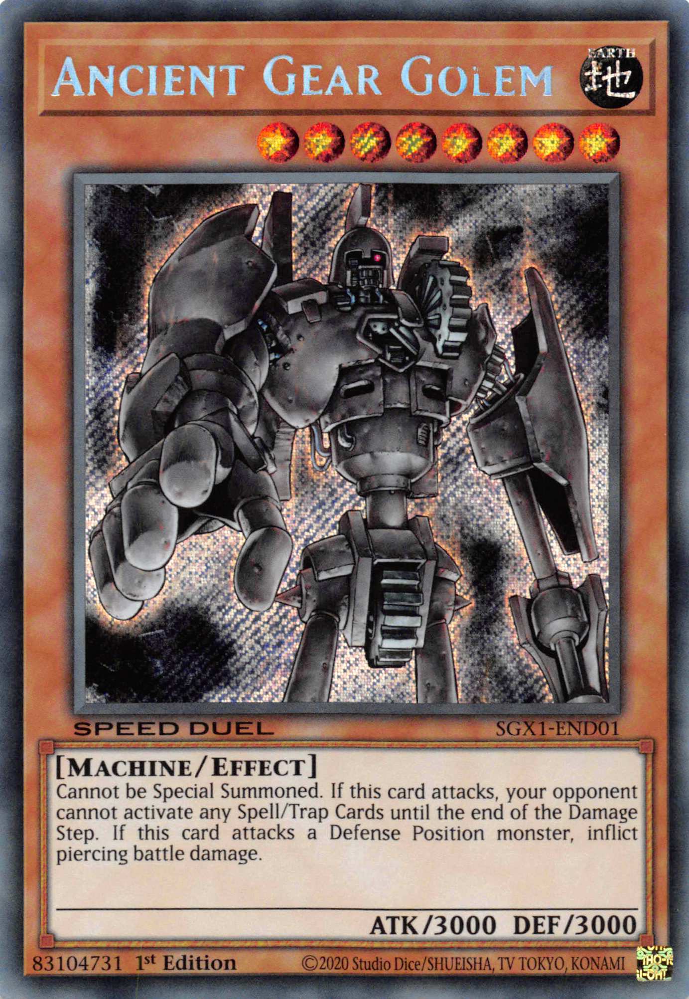 Ancient Gear Golem [SGX1-END01] Secret Rare | Dragon's Lair Comics and Fantasy Houston TX