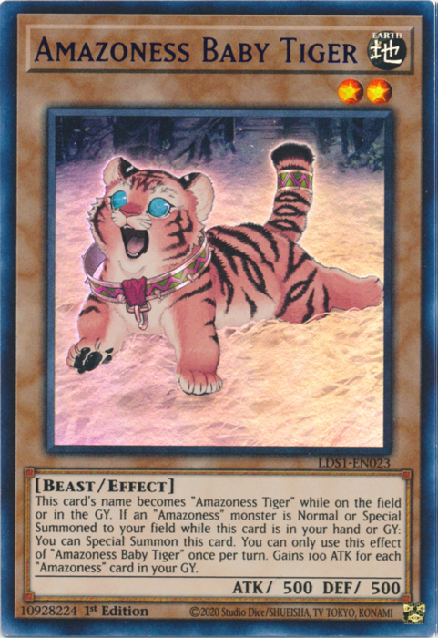 Amazoness Baby Tiger (Purple) [LDS1-EN023] Ultra Rare | Dragon's Lair Comics and Fantasy Houston TX