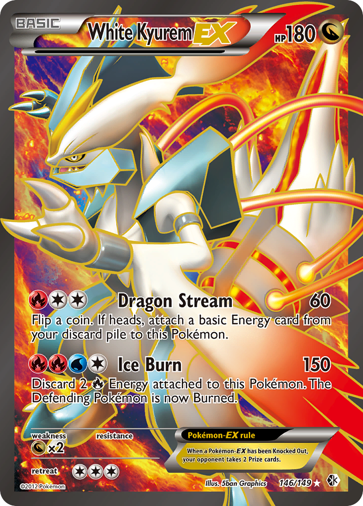 White Kyurem EX (146/149) [Black & White: Boundaries Crossed] | Dragon's Lair Comics and Fantasy Houston TX