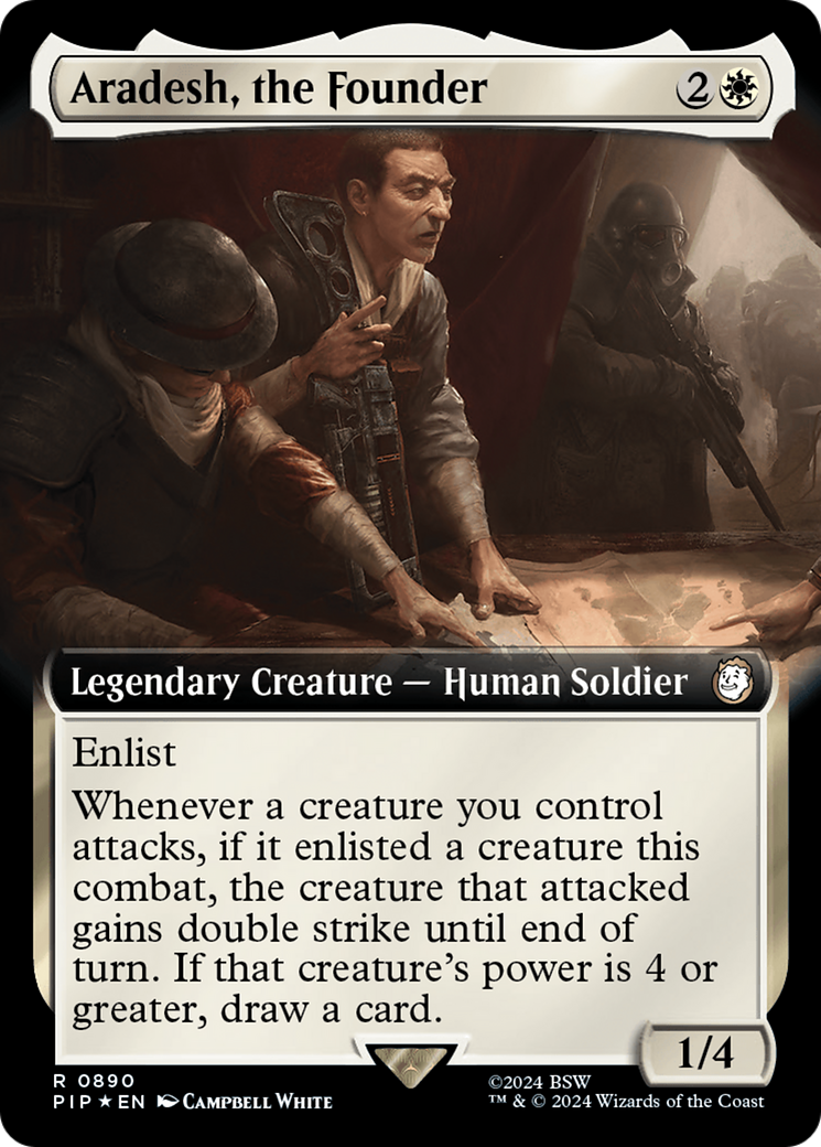 Aradesh, the Founder (Extended Art) (Surge Foil) [Fallout] | Dragon's Lair Comics and Fantasy Houston TX