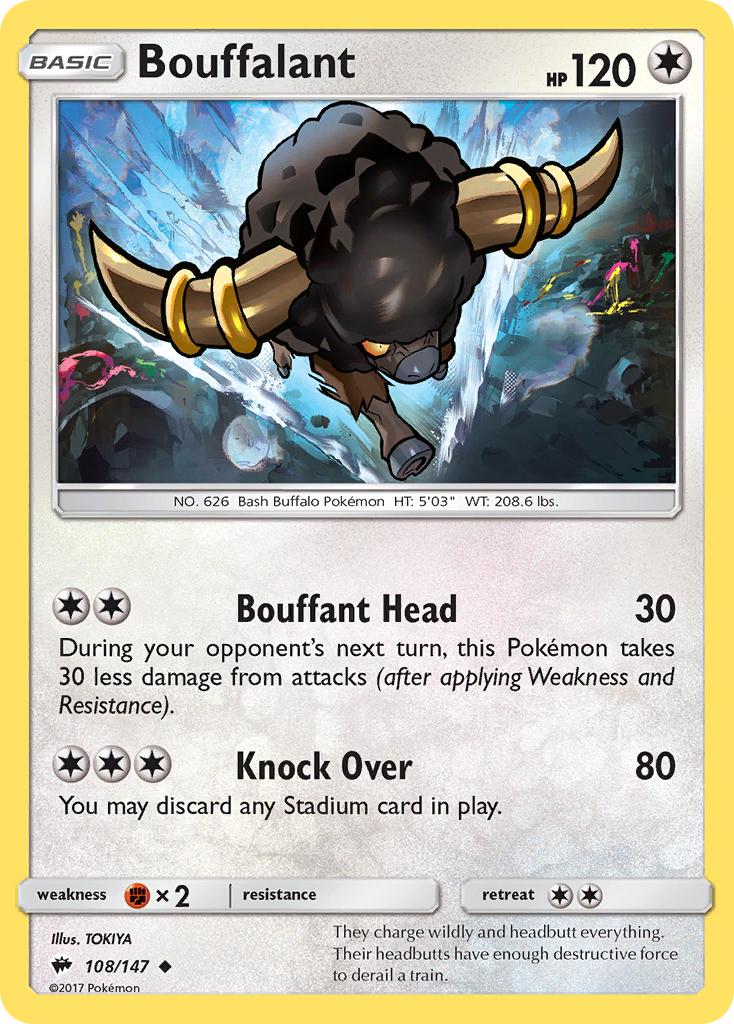 Bouffalant (108/147) [Sun & Moon: Burning Shadows] | Dragon's Lair Comics and Fantasy Houston TX