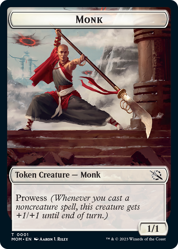 Monk Token [March of the Machine Tokens] | Dragon's Lair Comics and Fantasy Houston TX