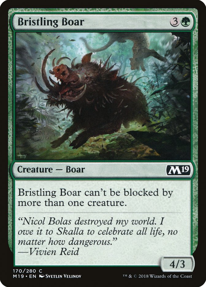 Bristling Boar [Core Set 2019] | Dragon's Lair Comics and Fantasy Houston TX