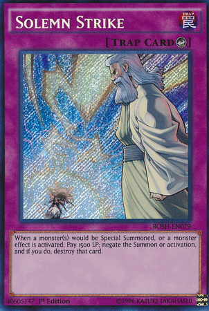 Solemn Strike [BOSH-EN079] Secret Rare | Dragon's Lair Comics and Fantasy Houston TX