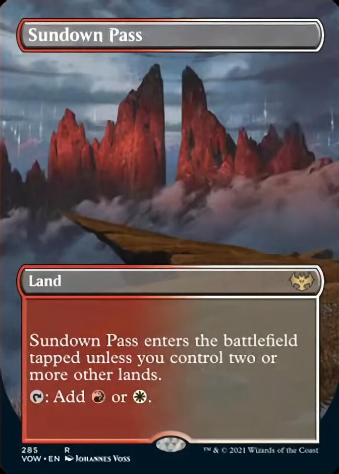 Sundown Pass (Borderless Alternate Art) [Innistrad: Crimson Vow] | Dragon's Lair Comics and Fantasy Houston TX