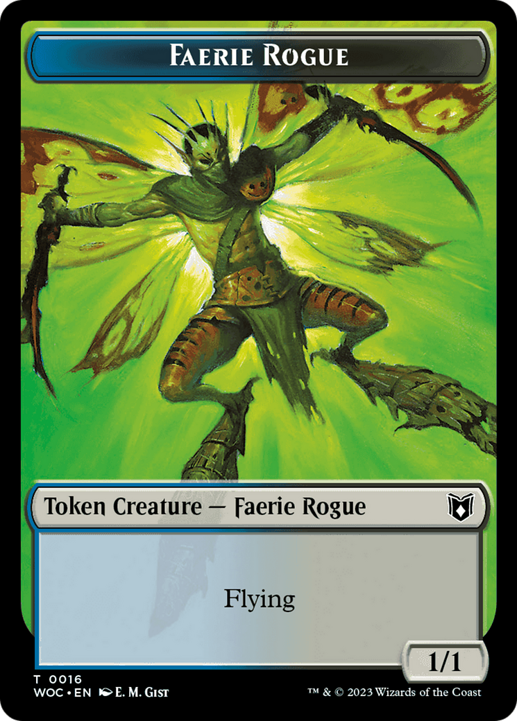 Faerie Rogue // Copy (0016) Double-Sided Token [Wilds of Eldraine Commander Tokens] | Dragon's Lair Comics and Fantasy Houston TX