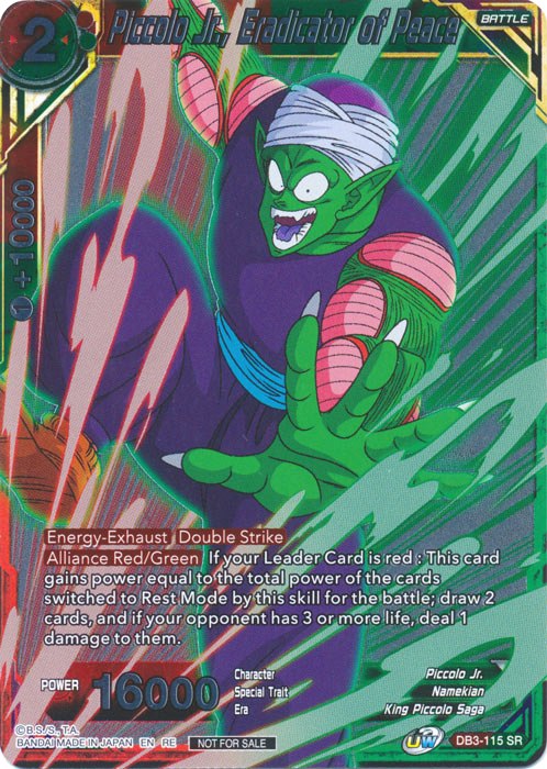 Piccolo Jr., Eradicator of Peace (Event Pack 09 - Alternate Foil) (DB3-115) [Tournament Promotion Cards] | Dragon's Lair Comics and Fantasy Houston TX