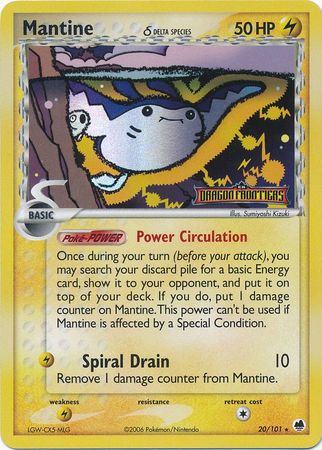 Mantine (20/101) (Delta Species) (Stamped) [EX: Dragon Frontiers] | Dragon's Lair Comics and Fantasy Houston TX