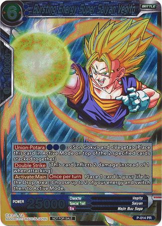 Bursting Energy Super Saiyan Vegito (P-014) [Promotion Cards] | Dragon's Lair Comics and Fantasy Houston TX