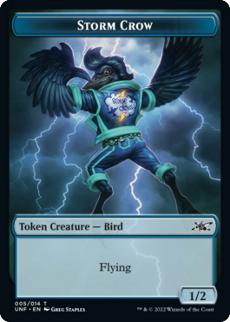 Squirrel // Storm Crow Double-Sided Token [Unfinity Tokens] | Dragon's Lair Comics and Fantasy Houston TX