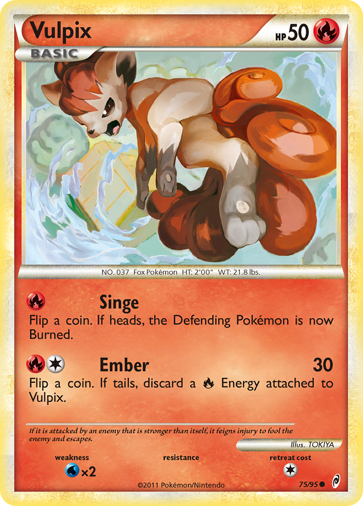 Vulpix (75/95) [HeartGold & SoulSilver: Call of Legends] | Dragon's Lair Comics and Fantasy Houston TX