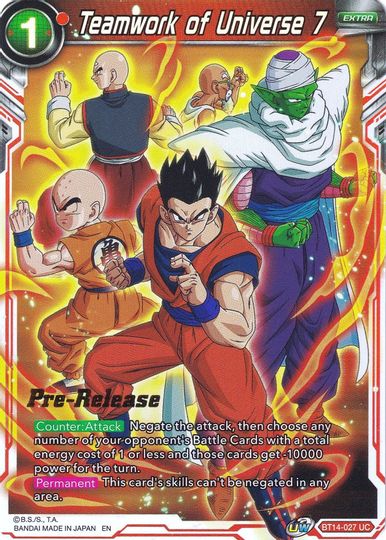 Teamwork of Universe 7 (BT14-027) [Cross Spirits Prerelease Promos] | Dragon's Lair Comics and Fantasy Houston TX