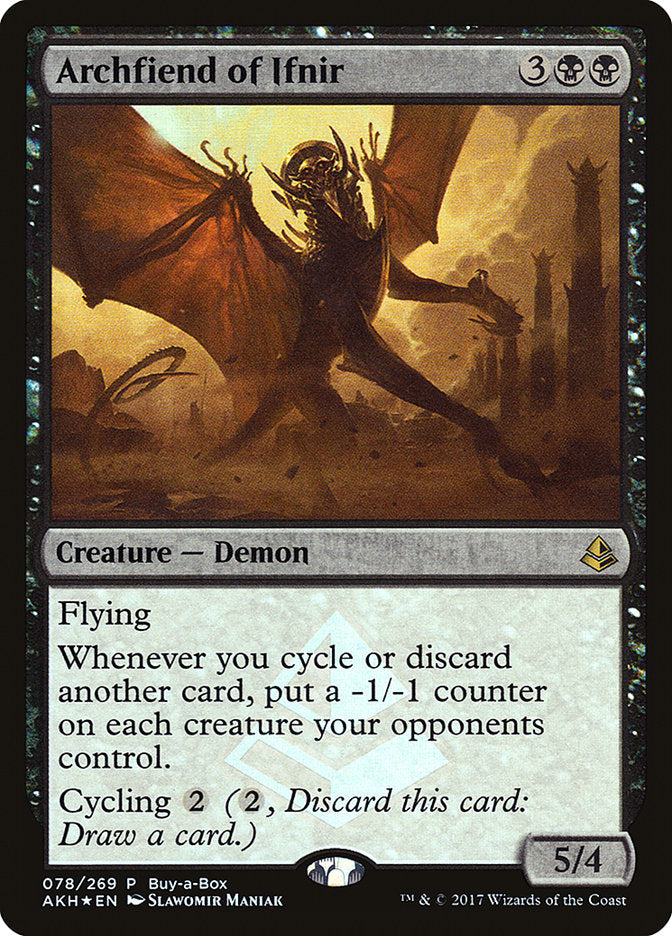 Archfiend of Ifnir (Buy-A-Box) [Amonkhet Promos] | Dragon's Lair Comics and Fantasy Houston TX