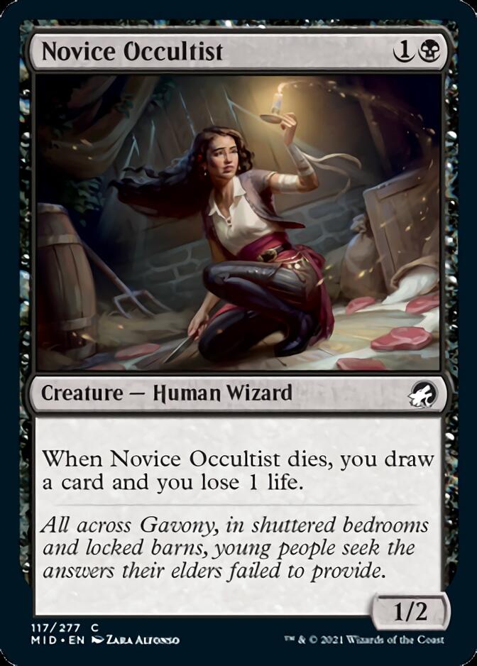 Novice Occultist [Innistrad: Midnight Hunt] | Dragon's Lair Comics and Fantasy Houston TX