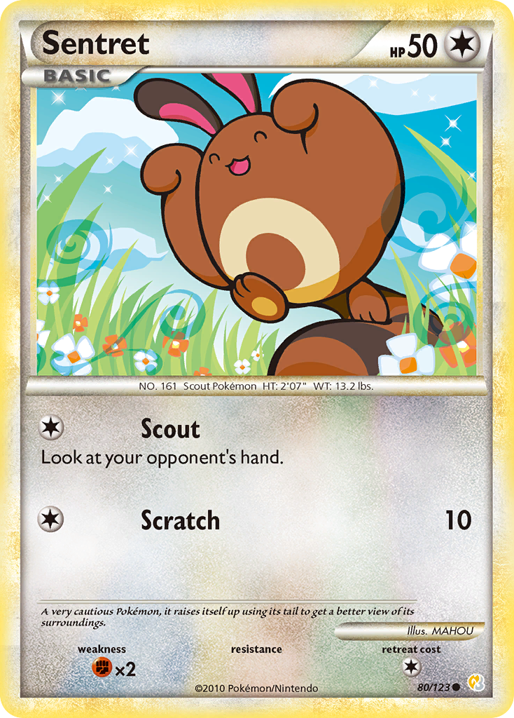 Sentret (80/123) [HeartGold & SoulSilver: Base Set] | Dragon's Lair Comics and Fantasy Houston TX