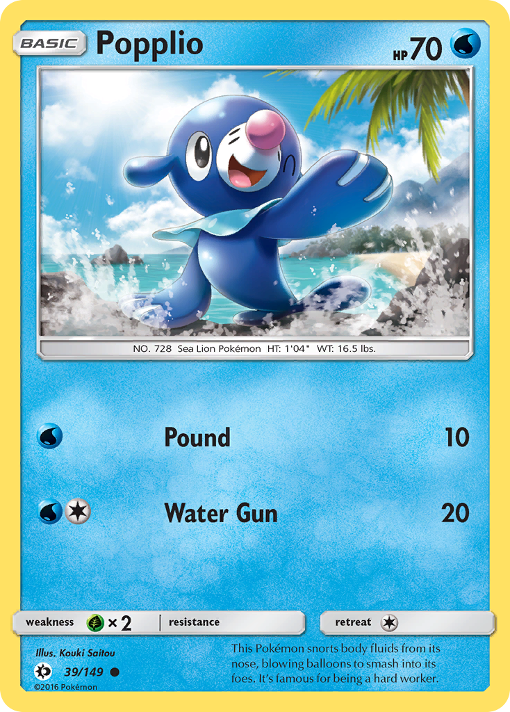 Popplio (39/149) [Sun & Moon: Base Set] | Dragon's Lair Comics and Fantasy Houston TX