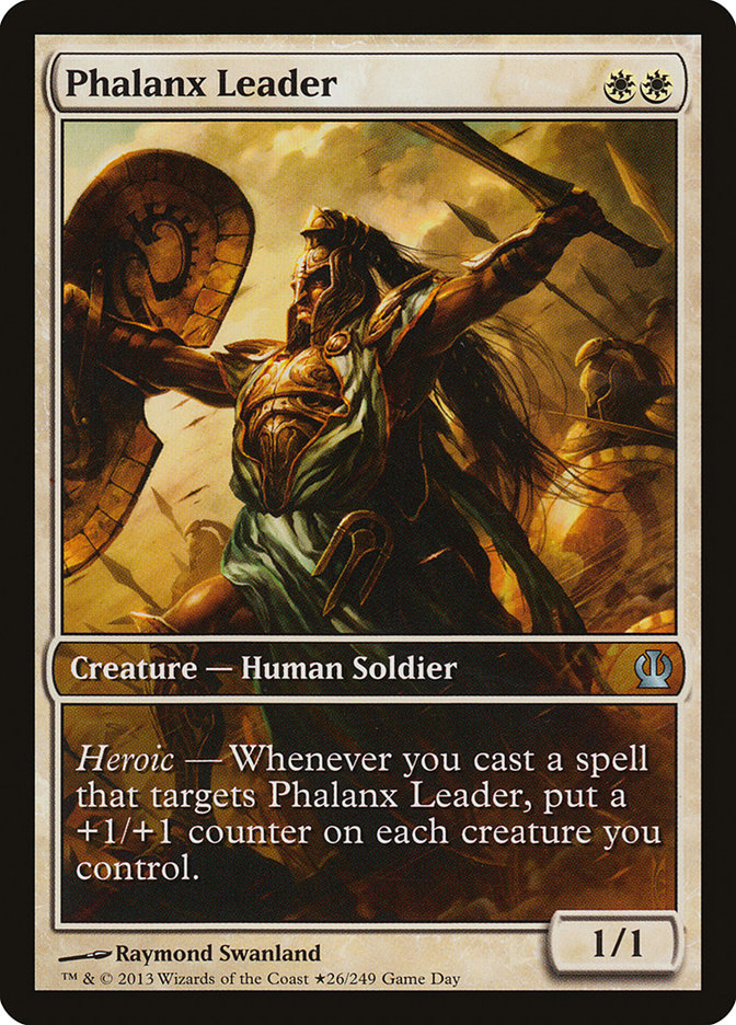 Phalanx Leader (Game Day) (Extended Art) [Theros Promos] | Dragon's Lair Comics and Fantasy Houston TX