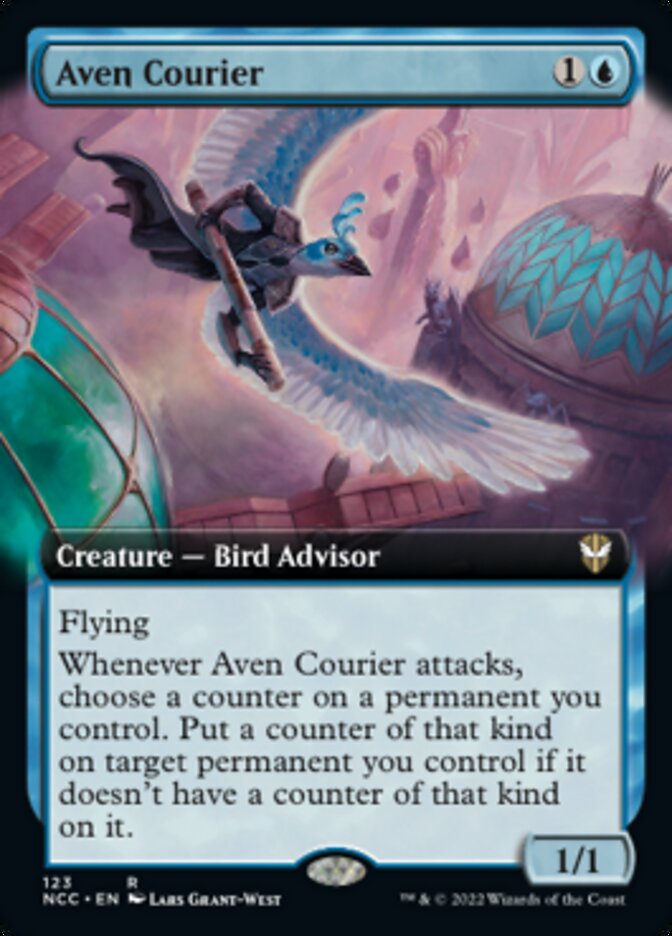 Aven Courier (Extended Art) [Streets of New Capenna Commander] | Dragon's Lair Comics and Fantasy Houston TX