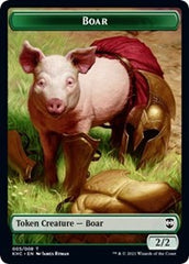 Boar // Spirit Double-Sided Token [Kaldheim Commander Tokens] | Dragon's Lair Comics and Fantasy Houston TX