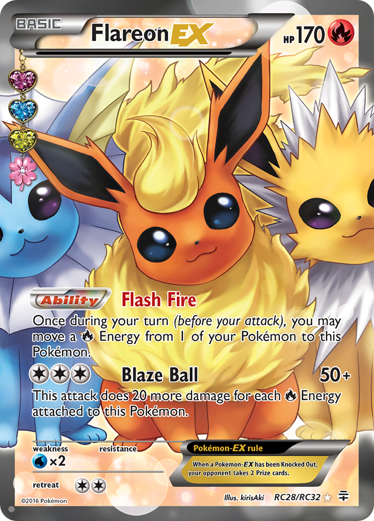 Flareon EX (RC28/RC32) [XY: Generations] | Dragon's Lair Comics and Fantasy Houston TX