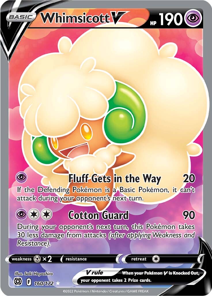 Whimsicott V (160/172) [Sword & Shield: Brilliant Stars] | Dragon's Lair Comics and Fantasy Houston TX