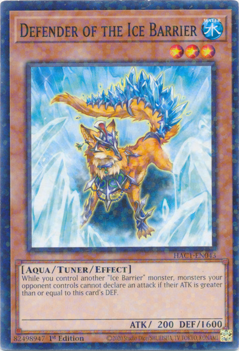 Defender of the Ice Barrier (Duel Terminal) [HAC1-EN043] Common | Dragon's Lair Comics and Fantasy Houston TX