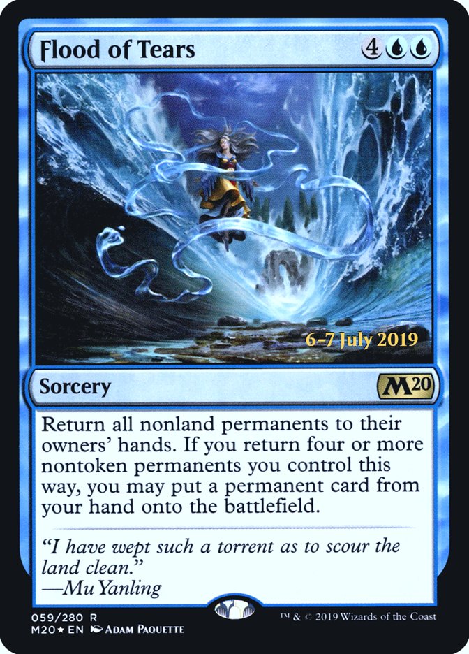 Flood of Tears [Core Set 2020 Prerelease Promos] | Dragon's Lair Comics and Fantasy Houston TX